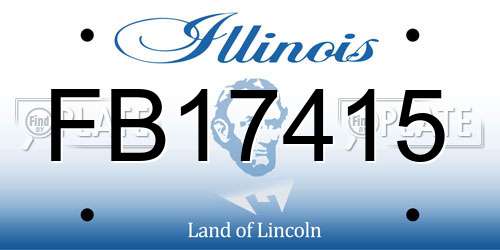 FB17415 Illinois License Plate