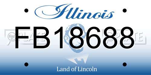FB18688 Illinois License Plate