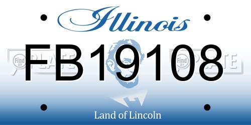 FB19108 Illinois License Plate