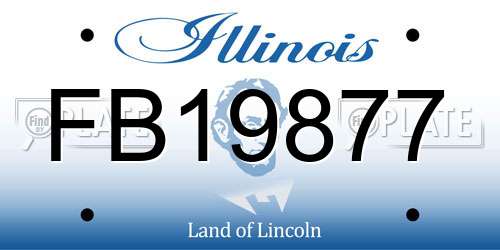 FB19877 Illinois License Plate