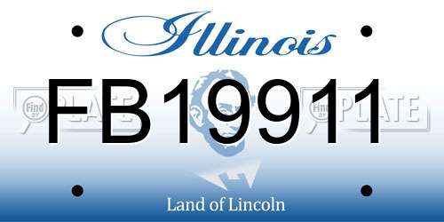 FB19911 Illinois License Plate