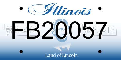 FB20057 Illinois License Plate