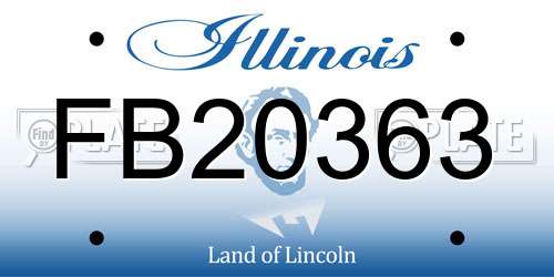 FB20363 Illinois License Plate