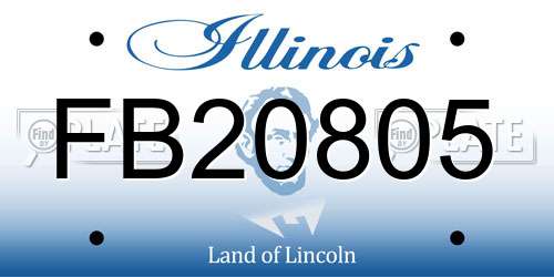 FB20805 Illinois License Plate