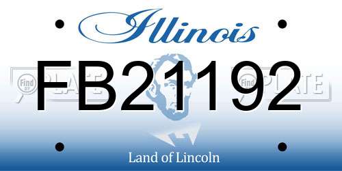 FB21192 Illinois License Plate