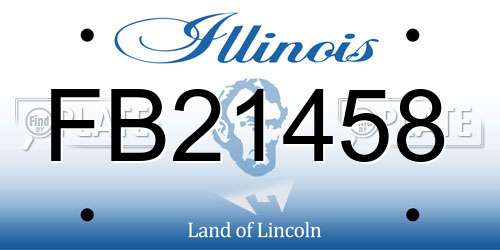 FB21458 Illinois License Plate
