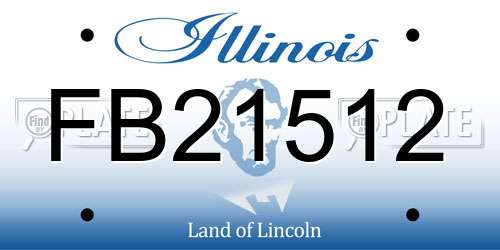 FB21512 Illinois License Plate