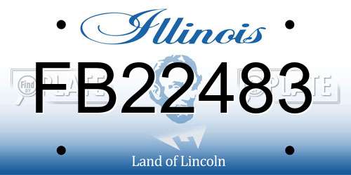 FB22483 Illinois License Plate