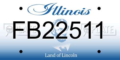 FB22511 Illinois License Plate