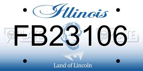 FB23106 Illinois License Plate