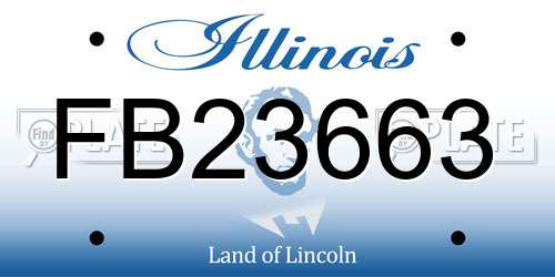 FB23663 Illinois License Plate