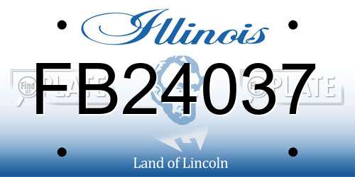FB24037 Illinois License Plate