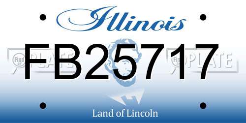 FB25717 Illinois License Plate