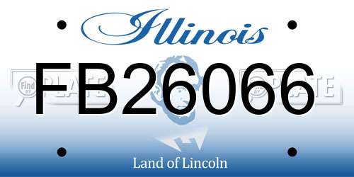 FB26066 Illinois License Plate