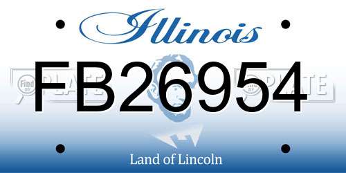 FB26954 Illinois License Plate