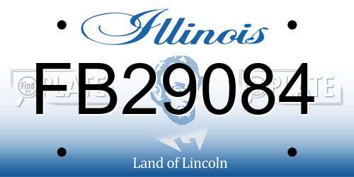 FB29084 Illinois License Plate