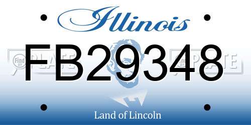 FB29348 Illinois License Plate