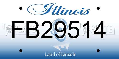 FB29514 Illinois License Plate