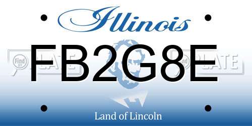 FB2G8E Illinois License Plate