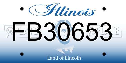 FB30653 Illinois License Plate