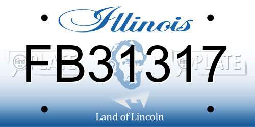 FB31317 Illinois License Plate