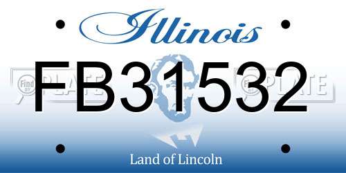 FB31532 Illinois License Plate