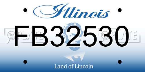 FB32530 Illinois License Plate