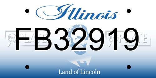 FB32919 Illinois License Plate