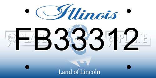 FB33312 Illinois License Plate
