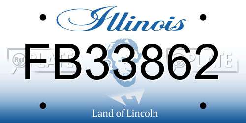 FB33862 Illinois License Plate