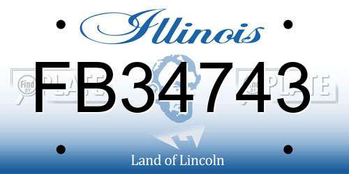 FB34743 Illinois License Plate