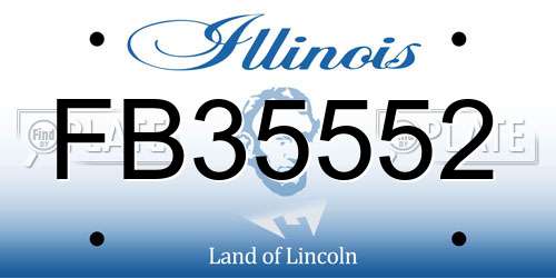 FB35552 Illinois License Plate
