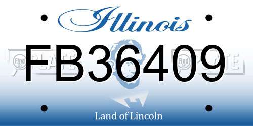 FB36409 Illinois License Plate