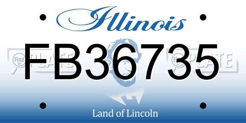 FB36735 Illinois License Plate