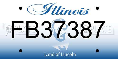 FB37387 Illinois License Plate