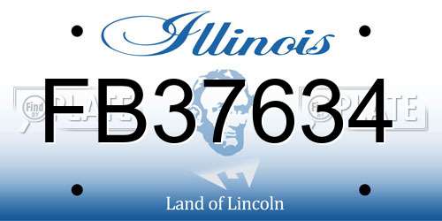 FB37634 Illinois License Plate