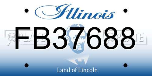 FB37688 Illinois License Plate