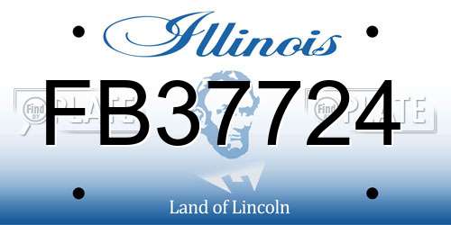 FB37724 Illinois License Plate