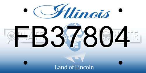FB37804 Illinois License Plate