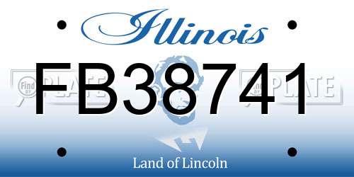 FB38741 Illinois License Plate