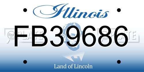 FB39686 Illinois License Plate