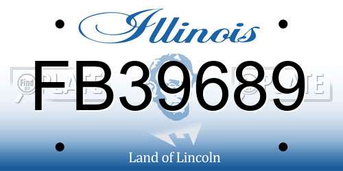 FB39689 Illinois License Plate
