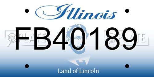 FB40189 Illinois License Plate