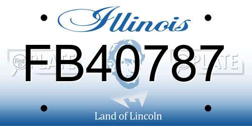 FB40787 Illinois License Plate
