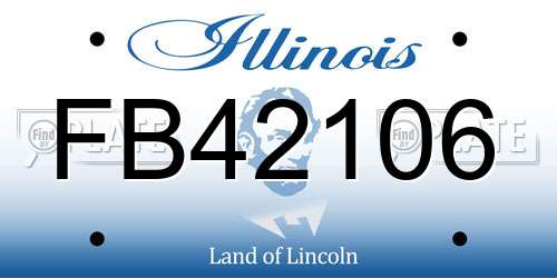FB42106 Illinois License Plate
