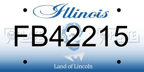 FB42215 Illinois License Plate