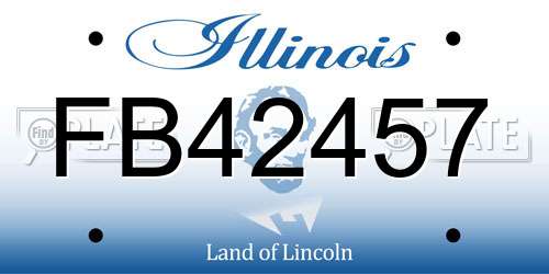 FB42457 Illinois License Plate