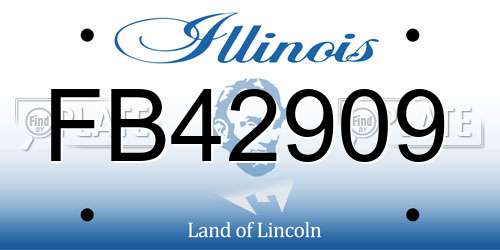 FB42909 Illinois License Plate
