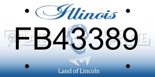 FB43389 Illinois License Plate