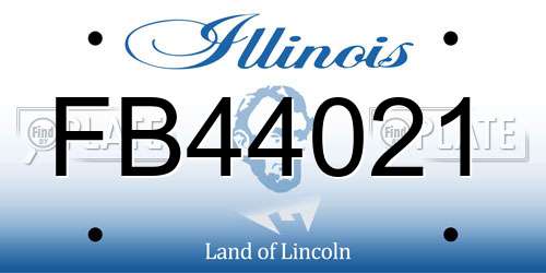 FB44021 Illinois License Plate